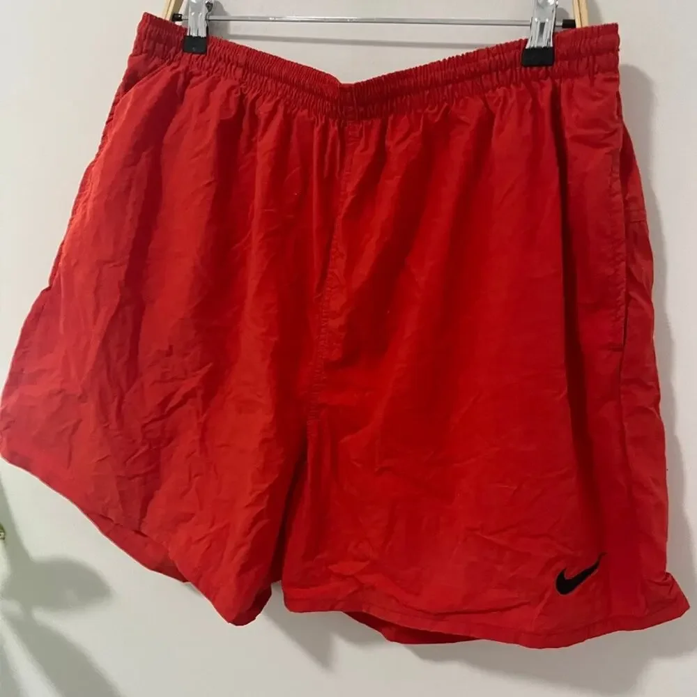 Nike Men's Red Retro Swim Trunks Size XXL
